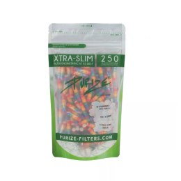 Filtry węglowe Purize XTRA Slim 250szt. - Rainbow
