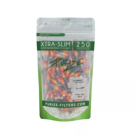 Filtry węglowe Purize XTRA Slim 250szt. - Rainbow Filtry węglowe Purize XTRA Slim 250szt. - Rainbow