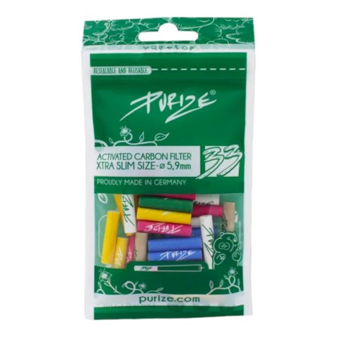 Filtry węglowe Purize XTRA Slim 33 szt. miks kolorów Filtry węglowe Purize XTRA Slim 33 szt. miks kolorów