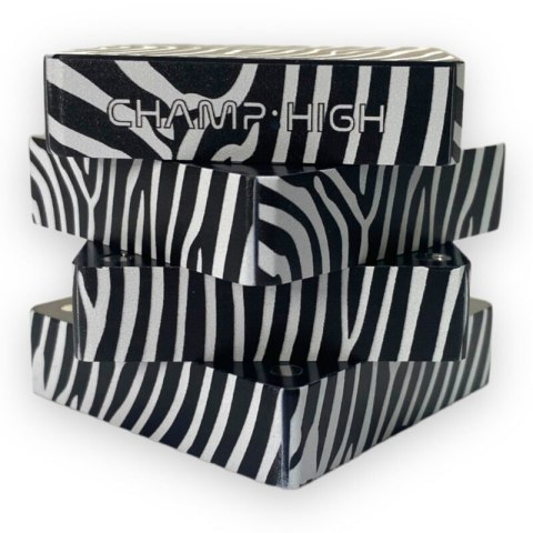 Grinder Metalowy 4-częściowy Champ High Zebra Square Grinder Metalowy 4-częściowy Champ High Zebra Square