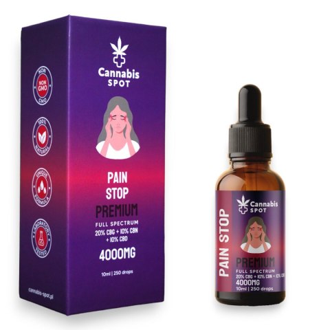 Olejek Pain Stop Premium - 20% CBG + 10% CBN + 10% CBD Olejek Pain Stop Premium - 20% CBG + 10% CBN + 10% CBD